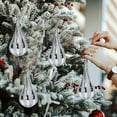 thumbnail image 2 of Taomzat Clearance Christmas Ornaments, Plastic Electroplated Teardrop Christmas Pendant, Christmas Hanging Decoration for Xmas Wall Door Party Decor, 4.9" x 2.2", Silver, 2 of 7