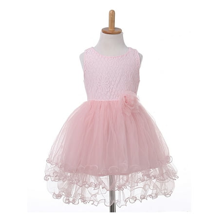 

Princess Kids Girls Dress Lace Flower Party Formal Dresses Tulle Tutu Dress 2-7Y