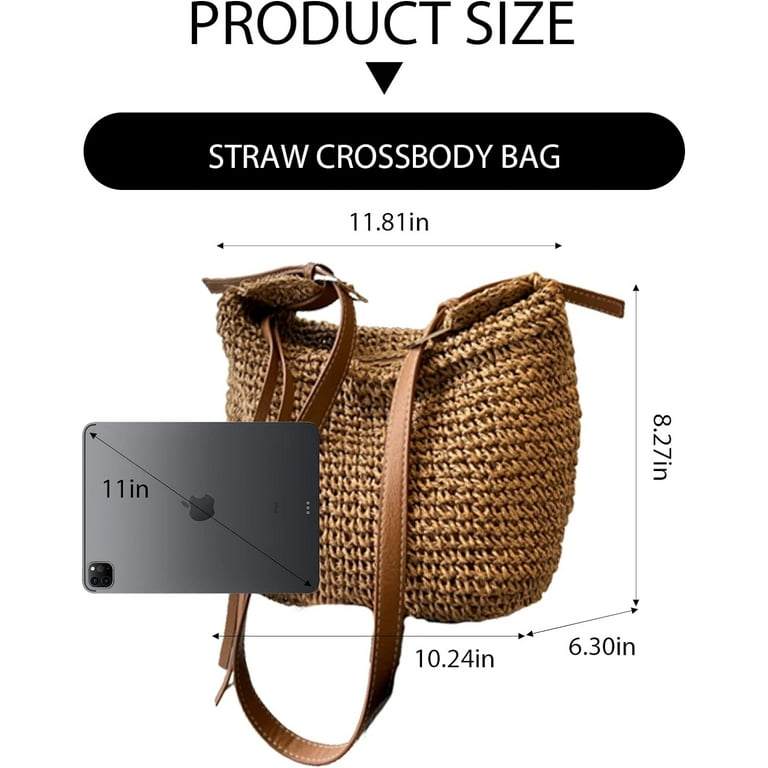 Small straw crossbody purse hotsell