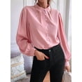 thumbnail image 5 of Button Down Shirts for Women, Womens Fall Tops, Business Casual Tops for Women Pink S, 5 of 8