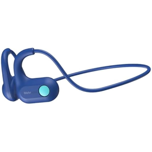 Kids Bluetooth Headphones, Bluetooth 5.4 Air Conduction Open Ear Headphones, Ultra-Light, Stereo Sound with Mic, IPX5 Waterproof, 15H Playtime, Perfect for School and Outdoor Activities-Blue