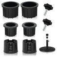 thumbnail image 1 of 8 Pcs Umbrella Base Stand Hole Ring Plug Cover And Cap Patio Umbrella Stand Stand Base Stabilizer-black, 1 of 5