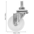 thumbnail image 3 of 4 pcs Swivel Casters Trolley Caster Wheel Replacement Small Caster Wheels Cart Wheel, 3 of 8