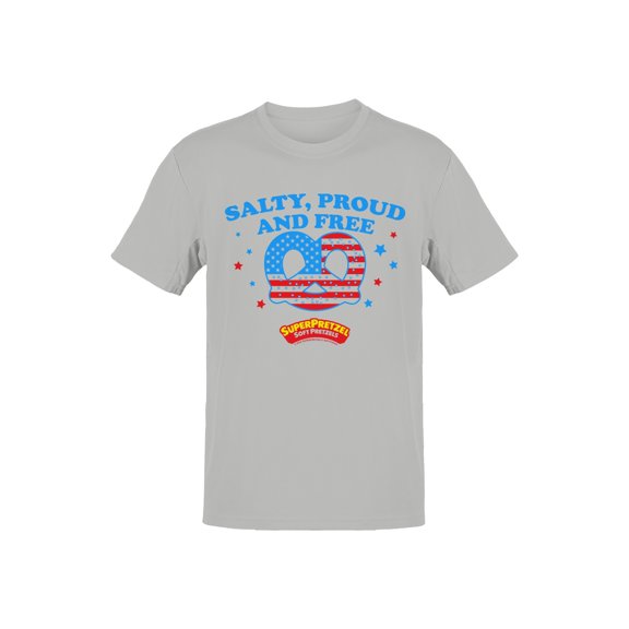 Officially Licensed Super Pretzel Salty, Proud, and Free Men's T-shirt