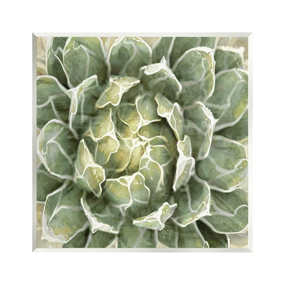 Stupell Industries Green Botanical Plant Leaves Botanical & Floral Painting Unframed Art Print Wall Art