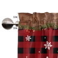 thumbnail image 2 of Avamo Christmas Window Treatments Kitchen Valance Short Curtain Xmas Window Drapes Slot Top Window Curtain Cafe Tier I 1pc-Top Valance: W:18''x H:54'', 2 of 3