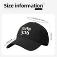 thumbnail image 3 of John 3:16 Believer, Christian, Jesus, Faith Baseball Cap Sun Hat Gift Women Cowboy Hat Trucker Hat Men Dad Hat Beige, 3 of 8