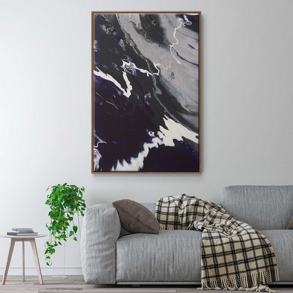 M108 Framed Premium Gallery Wrapped Canvas - Ready to Hang - 27 x 41 - Walnut Floating Frame