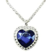Titanic Necklace Heart of the Ocean Pendant Sterling Silver for Women 1.8in x 1.8in Jewelry Mother's Day Gift