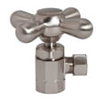 thumbnail image 6 of Westbrass D103X-07 Cross Handle Angle Valve, 1/2" IPS Inlet with 3/8" Compression Outlet, Satin Nickel, 6 of 6