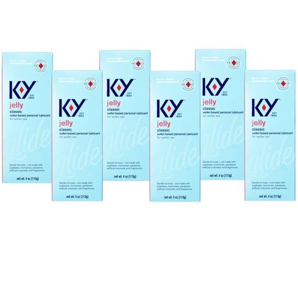 K-Y Jelly Personal Lubricant 4 oz (Pack of 6)