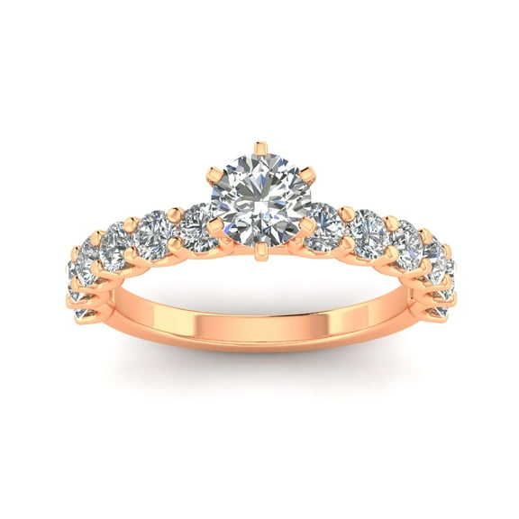Certified 2.00ctw Diamond Solitaire Engagement Ring in 14k Rose Gold (G-H, I2)