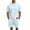 A Light Blue, variant on 2 Piece Short Set for Men Men's Solid Color T-Shirt Short Sleeve And Drawstring Elastic Waist Shorts Casual Set Suit Light Blue L
