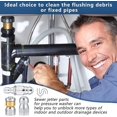 thumbnail image 5 of 3 Pieces Sewer Nozzle Rotating Button Nose Sewer Jetting Nozzle Stainless Steel Fixed Sewer Nozzle With Different Models For 1/4 Inch Pressure Washer, 5 of 5
