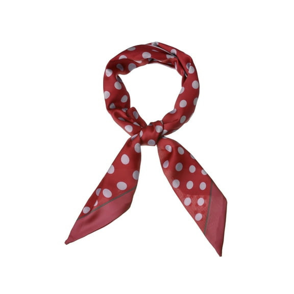 INSPIRE CHIC Women's Skinny Scarf Neck Scarves Double Sided Neckerchief Hairband Rose Red