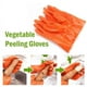 thumbnail image 1 of Guantes para Pelar Patatas, Antideslizantes, Versátiles para Verduras y Pescado, Ideales para Cocinas y Pescaderías, de Látex y Pvc Duraderos, Color Naranja, 27 Cm, 1 Par, 1 of 7