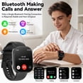 thumbnail image 3 of Smart Watch fits for Android and iPhone Devices, Smartwatch for Women Men 1.88" HD Fitness Tracker with 100+ Sports Mode, Bluetooth Call, IP68 Waterproof for Gift Black, 3 of 7
