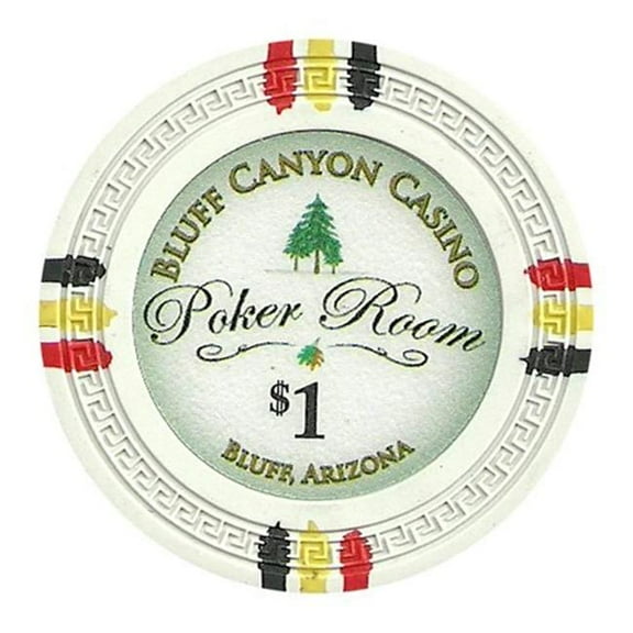 Brybelly BRY000396U 13.5 g Bluff Canyon Clay Composite Poker Chips - 25 Dollar - Pack of 25
