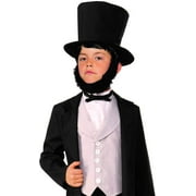 Lincoln Boys Child Black Wig And Beard Historical Presidential Set