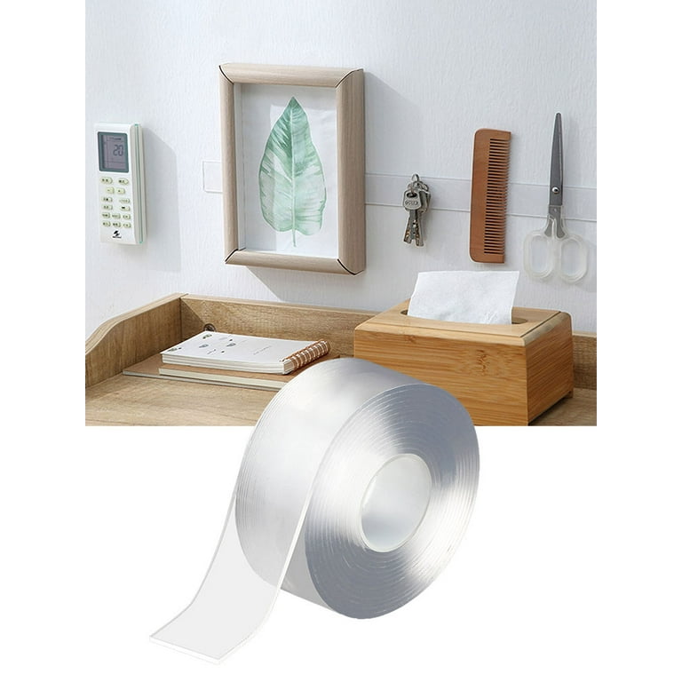 CANOPUS Nano Tape, Removable Double Sided Tape for Walls, Clear Grip Tape,  Washable, Reusable, Poster Hangers for Walls no Damage, for Hanging Frames