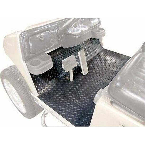 Club Car Precedent (04Up) Golf Cart Black Rubber Diamond Plate Floor Mat