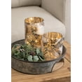 thumbnail image 3 of Sullivans Pinecone Glass Pillar Candle Holder Set of 2, 6"H & 7.75"H Gold, 3 of 4