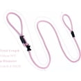 thumbnail image 2 of Multifunctional Figure 8 Padded Head Halter Walking Training Leather Stopper Slip Lead Dog Rope Leash (Pink M), 2 of 5
