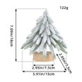 Aximioll 7.1 Inch Mini Frosted Cedar Tabletop Christmas Tree, Snowy ...