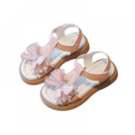 

Girls Toddler/Little Kid Open-Toe School Sandals Fashion Bow Summer Shoes