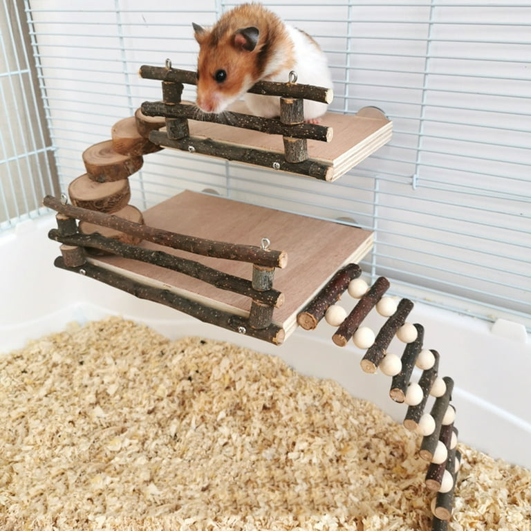Hamster Climbing Toys for Cage Wood Playground Chew Toy for Syrian Hamsters Walmart