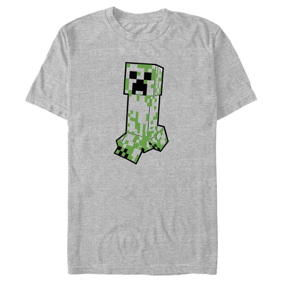 Men's Minecraft Creeper Creepin' Large  T-Shirt - Athletic Heather - X Large