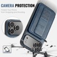 thumbnail image 2 of Allytechgroup Wallet Case for iPhone 17 Pro Max, Slim Fit RFID Blocking Premium PU Leather Cards Holder Retro Shockproof Scratch Resistance Phone Case for iPhone 17 Pro Max Women Men, Blue, 2 of 9