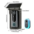 thumbnail image 3 of BotaniNest Solar Powered Smart Doorbell With & Rainproof Cover Wireless Video Doorbell With Two Way Audio Night Motion Detection WiFi Home Doorbell, 3 of 6