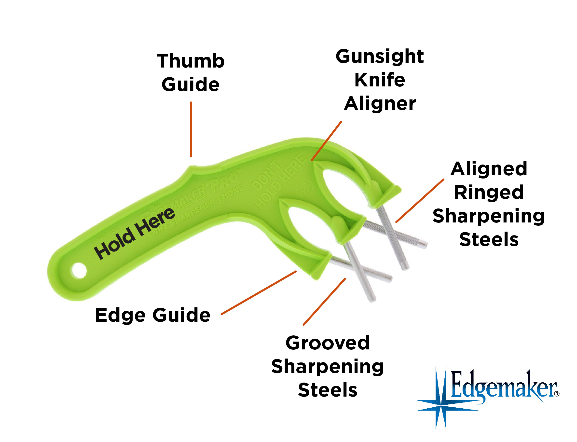 Edgemaker 1000 Deluxe Knife Sharpener, Green - Pack of 12