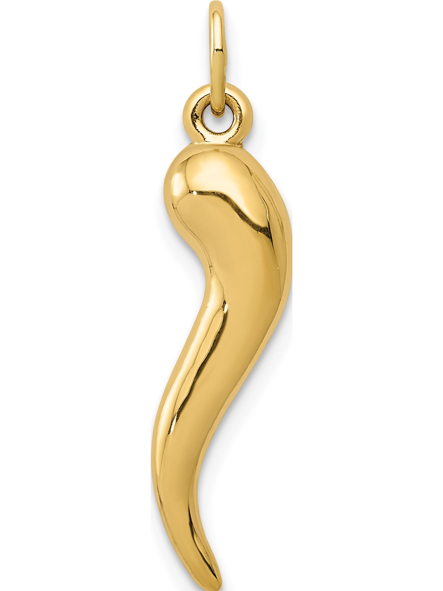14k Yellow Gold Italian Horn (5x25mm 