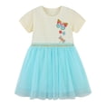 thumbnail image 2 of Uuszgmr Toddler Girls Short Sleeve Prints Dress Dance Party Dresses Clothes Light Blue,Size:4-5 Years, 2 of 6