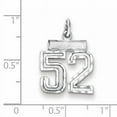 thumbnail image 2 of Sterling Silver Rhodium-Plated Diamond-Cut #52 Charm (20 X 14) Made In United States qsn52, 2 of 2