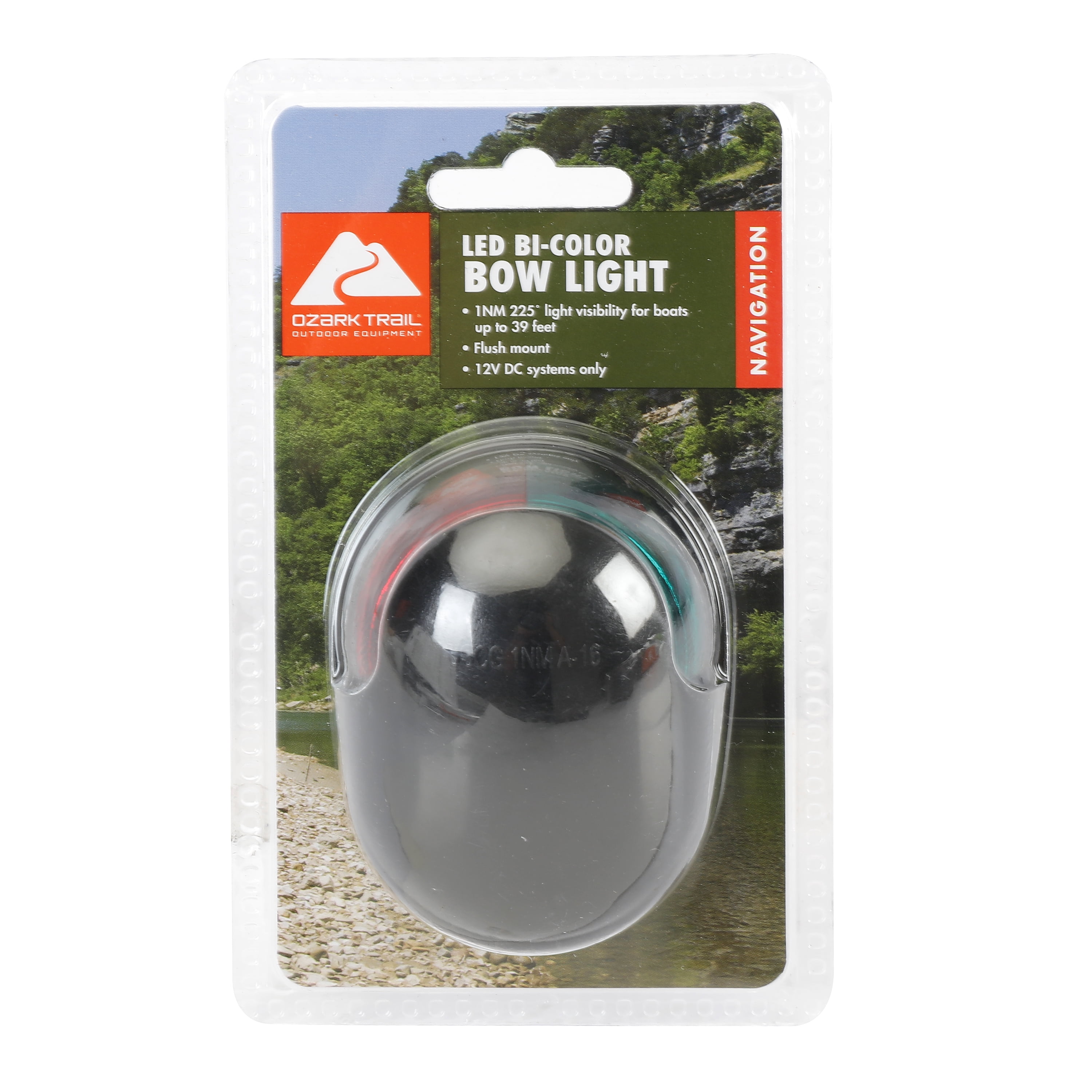 Ozark Trail Marine Red and Green Bi-Color Boat Bow Light, Model BT6334