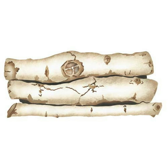 Fireplace Logs Wall Stencil 2498 by Designer Stencils