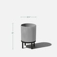 thumbnail image 4 of Veradek Demi Series Raised 12" Plastic-Stone Planter - (Gray/Black, 1 Pack), 4 of 9