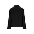 thumbnail image 4 of HomeDM Women's Work Blazer Casual Business Lapel Collar One Button Long Sleeve Jacket Office Suit Blazer, Black, 4 of 5