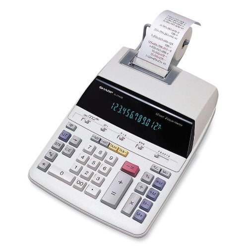 Sharp EL-2192RII Standard Printing Calculator, White