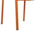thumbnail image 4 of Benjara Meta 22 Inch 6 Piece Dining Chair Set, Orange Aluminum Frame, Stackable, 4 of 5