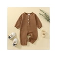 thumbnail image 2 of GXFC Infant Baby Boys Fall One Piece Jumpsuits Newborn Boys Long Sleeve Buttons Romper Pants Spring Bodysuit Clothes for Toddler Boys 0-18M, 2 of 9
