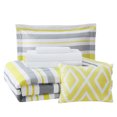 thumbnail image 5 of Mainstays Grey and Yellow Stripe 8 Piece Bed in a Bag Comforter Set with Sheets, King, 5 of 8