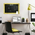 thumbnail image 2 of Excello Global Products Gold Magnetic Wall Chalkboard Calendar: Includes Chalk and Magnetic Eraser 20"x30" Hanging Chalk Sign for Kitchen Wall Decor and Restaurant Event Board - EGP-HD-0372-OS, 2 of 5