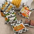 thumbnail image 5 of nukooo Cotton Linen 18x18 Inch Set of 4 Throw Pillow Covers Welcome Fall Gather Quotes Cushion Case Buffalo Geometry Sunflower Pumpkin Thanksgiving Pillowcase, 5 of 6