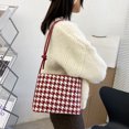 thumbnail image 1 of Bolsa bandolera de hombro con patrón a cuadros retro cuadrado para mujer (rojo vino) Likrtyny Para Estrenar, 1 of 9