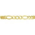 thumbnail image 4 of 10k Yellow Gold 7mm Lite Figaro Chain Link Bracelet or Anklet, 4 of 5
