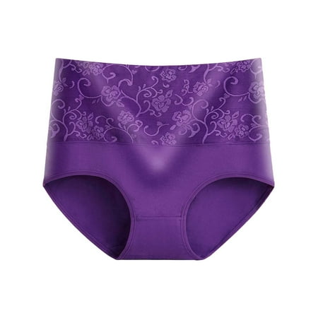 GHSOHS Womens Underwear Panty Womens Cotton Underwear Seamless Breathable Thongs for Women Women Pure Cotton High Waist Comfortable Breathable Underwear Cotton Crotch Seamless Underpants No Show 4XL